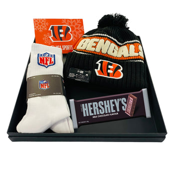 Cincinnati Bengals Beanie & Socks Gift Box Bundle