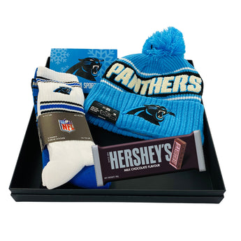 Carolina Panthers Beanie & Socks Gift Box Bundle