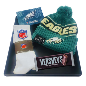 Philadelphia Eagles Beanie & Socks Gift Box Bundle