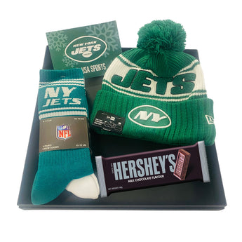 New York Jets Beanie & Socks Gift Box Bundle