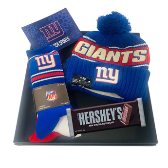 New York Giants Beanie & Socks Gift Box Bundle