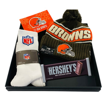 Cleveland Browns Beanie & Socks Gift Box Bundle