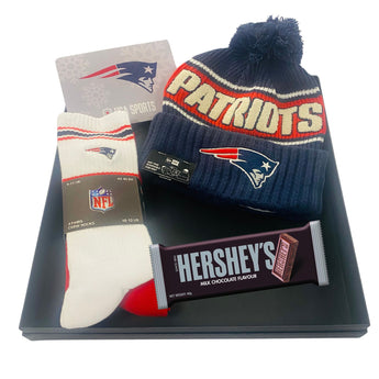 New England Patriots Beanie & Socks Gift Box Bundle