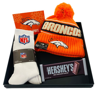 Denver Broncos Beanie & Socks Gift Box Bundle