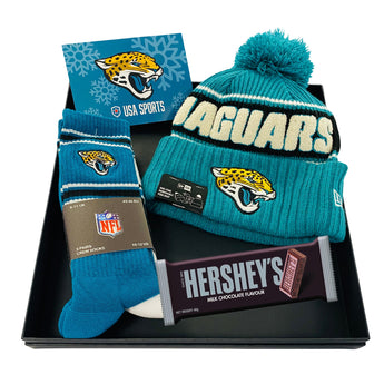 Jacksonville Jaguars Beanie & Socks Gift Box Bundle