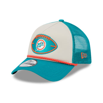 Miami Dolphins 2024 NFL Sideline Historic 9Forty A Frame Trucker Cap