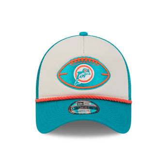 Miami Dolphins 2024 NFL Sideline Historic 9Forty A Frame Trucker Cap