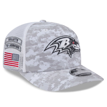 Baltimore Ravens 2024 Salute to Service 9Seventy Stretch Snapback Adjustable Cap