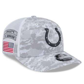 Indianapolis Colts 2024 Salute to Service 9Seventy Stretch Snapback Adjustable Cap