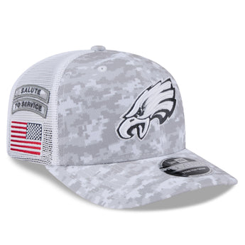 Philadelphia Eagles 2024 Salute to Service 9Seventy Stretch Snapback Adjustable Cap