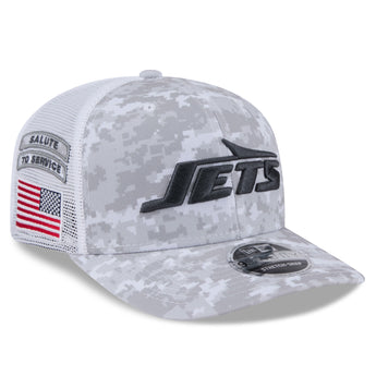 New York Jets 2024 Salute to Service 9Seventy Stretch Snapback Adjustable Cap