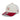 Two-toned cap with red and white design on a white background