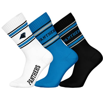 Carolina Panthers Crew Socks [3 Pack]