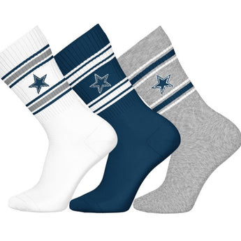 Dallas Cowboys Crew Socks [3 Pack]