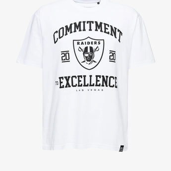 Las Vegas Raiders Commitment White Relaxed T-Shirt