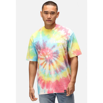 Las Vegas Raiders Rainbow Relaxed Fit Tie Dye T-Shirt