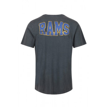 Los Angeles Rams Helmet Chest College Backprint T-Shirt