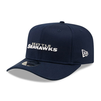 Seattle Seahawks Wordmark Navy 9Fifty Stretch Snap Cap
